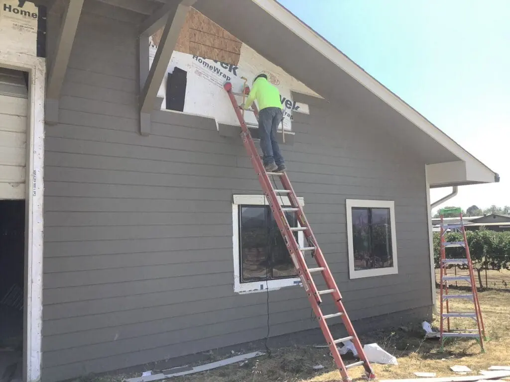 wood siding installed on this CRC Builders constuction project