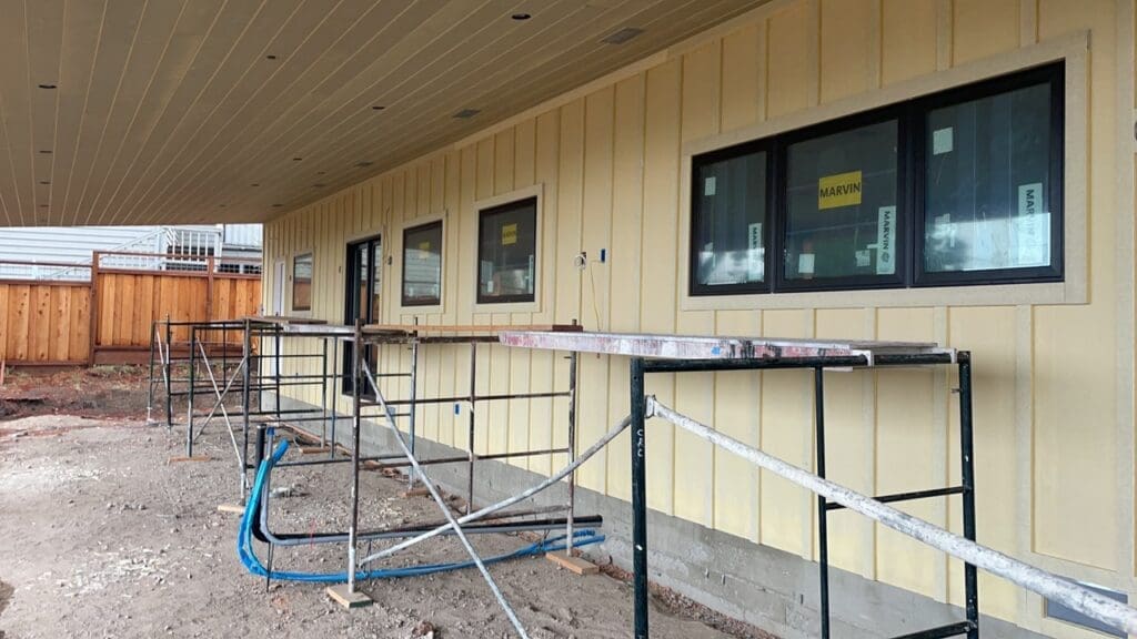 construction on a remodel in Napa