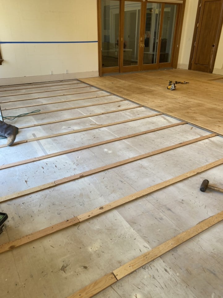 flooring install at this home renovation project in Napa, CA