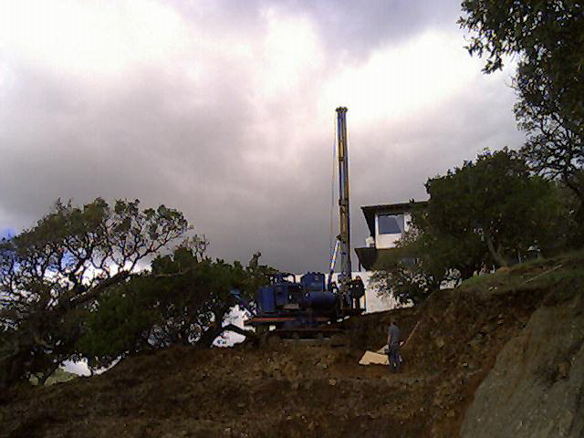 digger for residential home excavation of foundation 