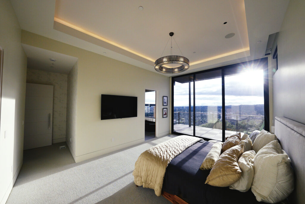 A bedroom that overlooks the Napa Valley CA